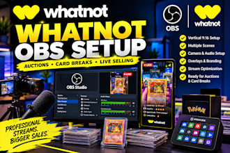 set up your whatnot stream with obs for auctions and card breaks