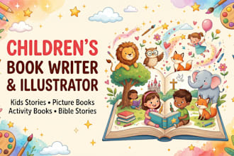 bible illustration, children book, kids activity book, story book christian book