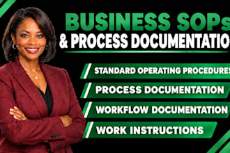 write professional business sops, process procedures and workflow documentation