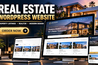 design a real estate wordpress website, realtor website and property website