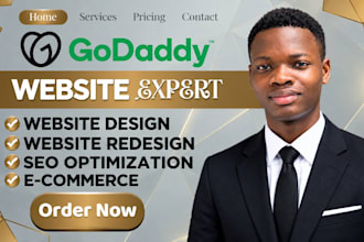 develop godaddy website redesign godaddy landing page business website godaddy
