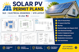 design solar pv permit plans sld and electrical drawings in tx az ny fl
