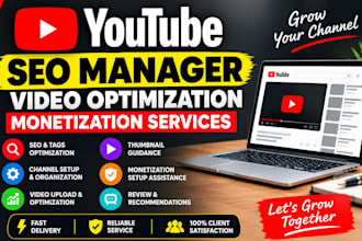 do youtube SEO manager video optimization monetization services