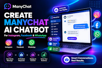 create manychat ai chatbot for instagram facebook and whatsapp