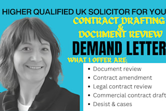 draft and review business commercial contract drafting and document review