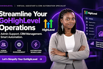 gohighlevel virtual assistant admin support and CRM automation specialist