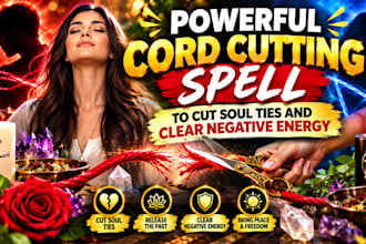 cast a powerful cord cutting spell  to cut soul ties and clear negative energy