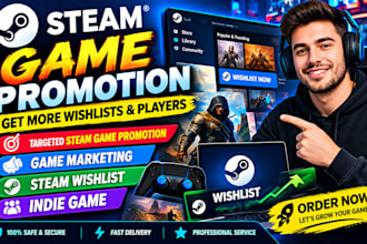 steam game promotion, steam game marketing, game marketing, boost steam wishlist