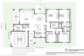create 2d architectural floor plan design house apartment villa and commercial