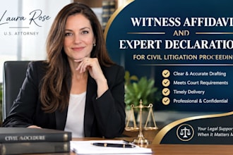 draft court ready witness affidavit and expert declaration for civil litigation