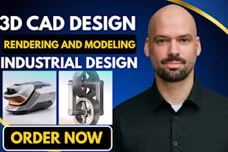 do expert 3d cad design, modeling and rendering for industrial product