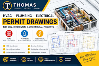 hvac plumbing and electrical permit drawings