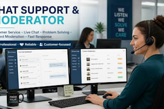 provide excellent online chat support and moderation