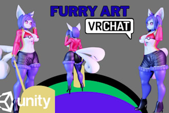 draw custom furry art, fursona, furry oc and anthro character illustrations