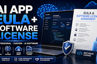 draft an airtight eula and software license agreement for your ai app
