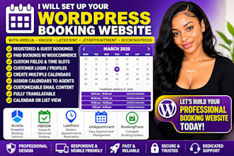 set up wordpress amelia plug hbook latepoint jetappointment bookingpress website
