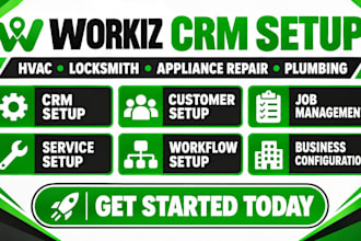 setup workiz CRM hvac lock smiths appliance repair plumbing service business
