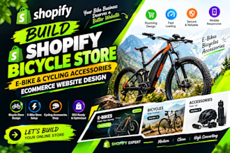 build shopify bicycle store ebike cycling accessories ecommerce website design