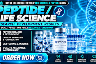 design a professional peptide research website or life science ecommerce store