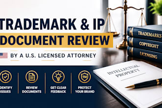 review your trademark and IP documents as a US attorney