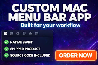 develop a custom macos menu bar app or desktop utility for your workflow