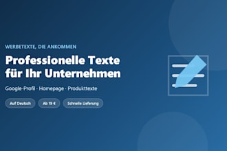 ich werde ihre professionellen unternehmenstexte schreiben