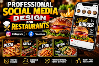 design professional social media posts for restaurants