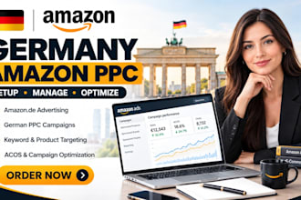 setup manage and optimize germany amazon ads campaign, german amazon ppc