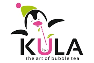 design custom bubble tea cafe business logo