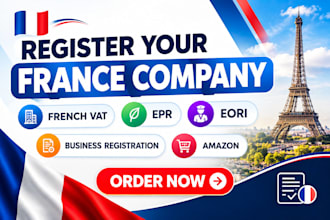 register your france company, french vat, epr, eori and business registration
