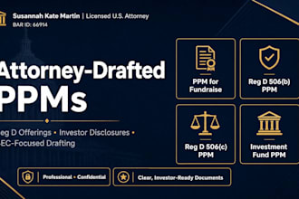 draft a regulation d 506c private placement memorandum ppm