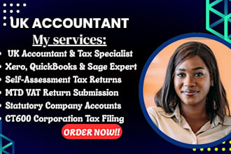 file UK tax return, ct600, company accounts, and UK vat return via mtd