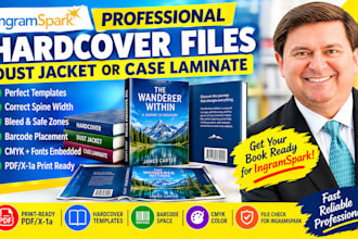 create your ingramspark hardcover files, dust jacket or case laminate