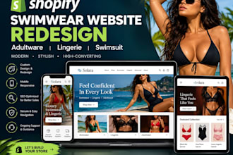 design shopify swimwear website redesign adultware website lingerie swimsuit