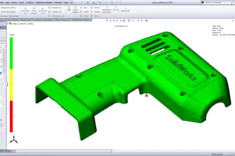 do 3d cad product design for injection molding, plastic part caddfm in solidwork