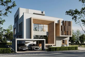 remodel3d modern luxury villa,contemporary home,carport,exterior design,driveway