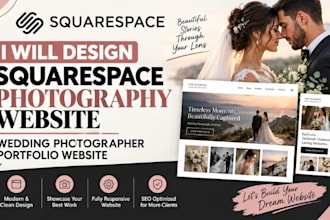 design squarespace photography website wedding photographer portfolio website