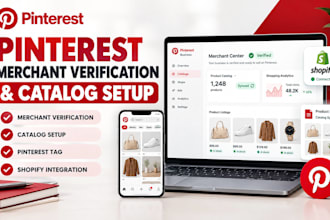 setup pinterest merchant verification, catalog and pin board tag