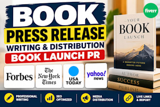 write and distribute your book press release for book launch PR