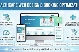 design responsive healthcare website with automated clinic booking system