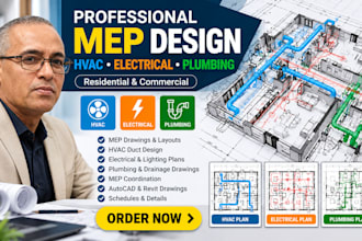 design architectural drawing mep design hvac drawing floor plan