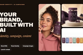 design your brand identity and ai campaign visuals for your launch