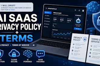 draft a privacy policy and terms of service for your ai saas