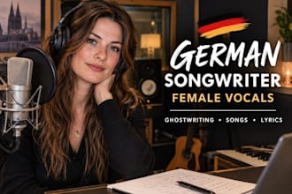 be your female ghostwriter, singer, songwriter, composer for german custom proje