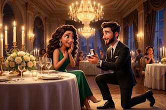 3d ai proposal video ai storytellig animation cinematic ai love story