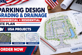 civil engineering, parking, grading, drainage, commercial, residential site plan