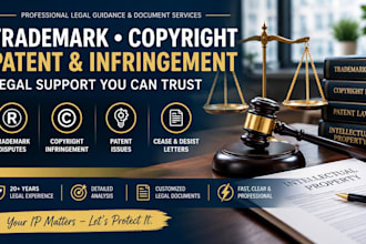 be your attorney review trademark, copyright and patent infringement disputes