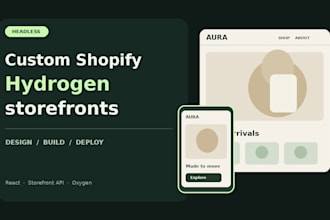 build a custom shopify hydrogen headless storefront