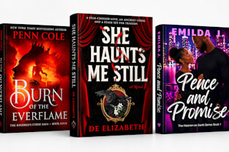design a custom ebook cover and printready KDP paperback cover
