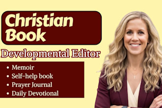developmental edit, devotional, memoir, prayer journal as a christian editor